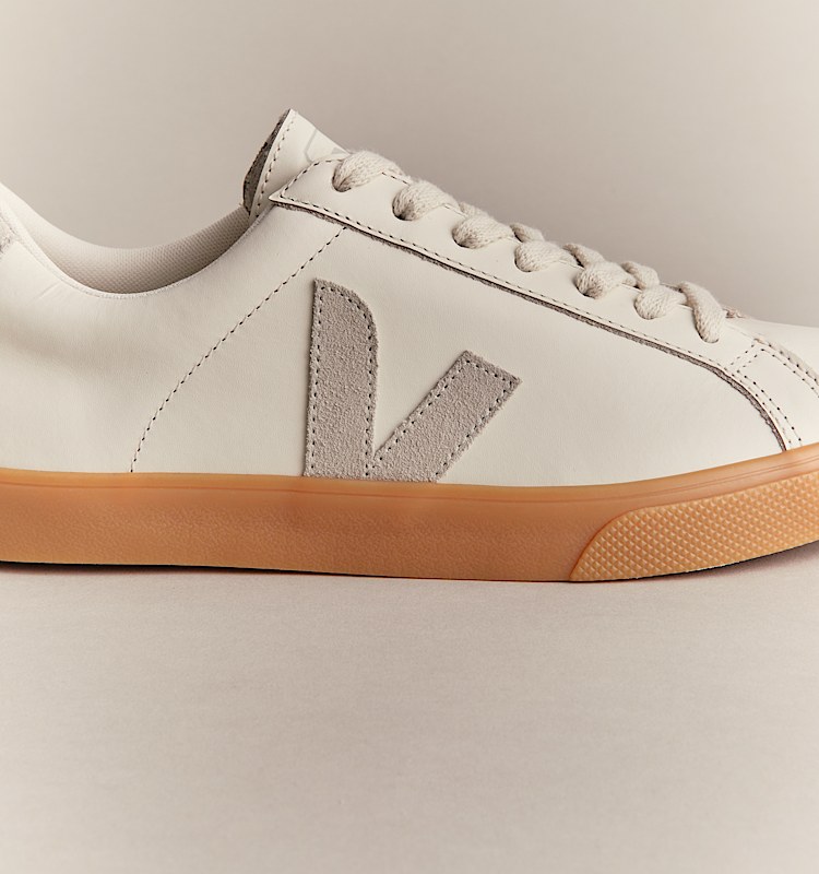 veja baskets esplar-logo cuir beige eo0220906