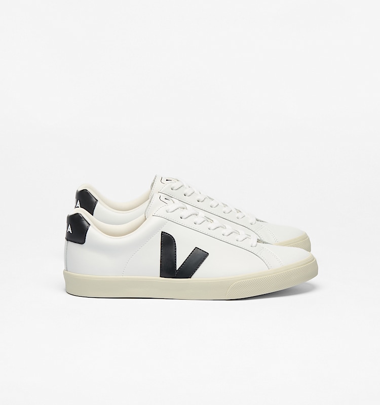 veja baskets esplar-logo cuir blanc eo0200005 Lateral view