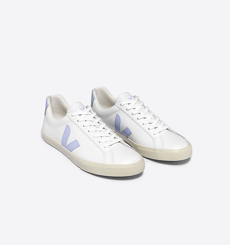 veja baskets esplar-logo cuir blanc eo0203650 Top view