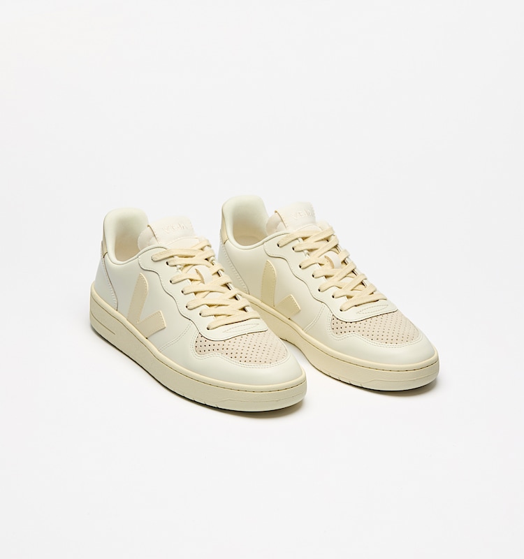 veja baskets v-10-prime cuir beige vi0220498 Top view