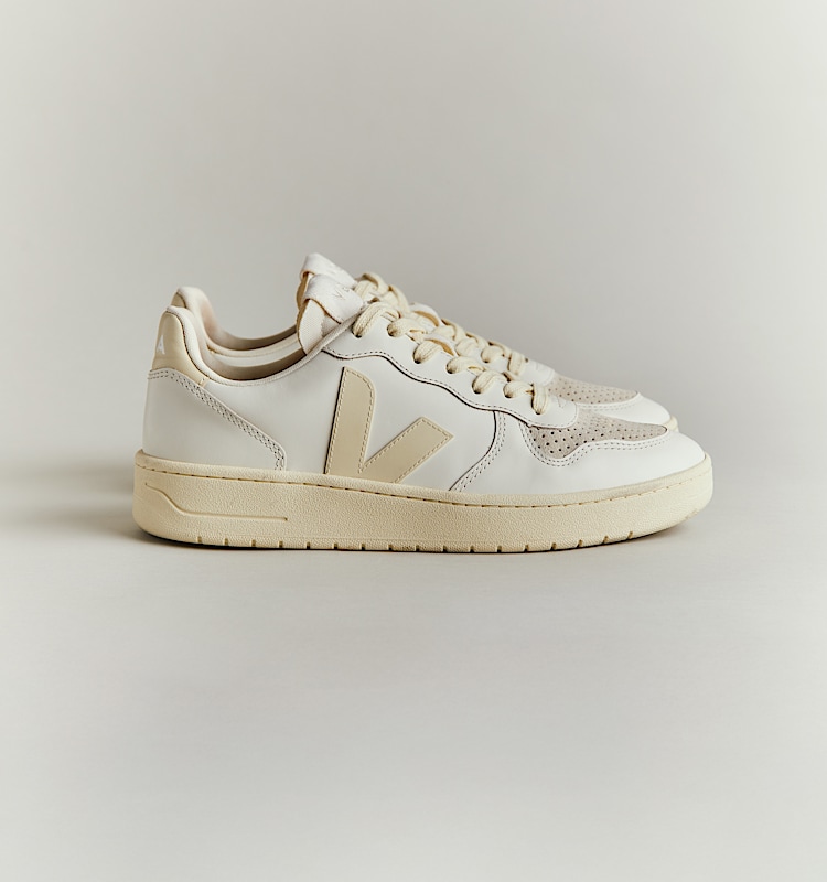 veja baskets v-10-prime cuir beige vi0220498