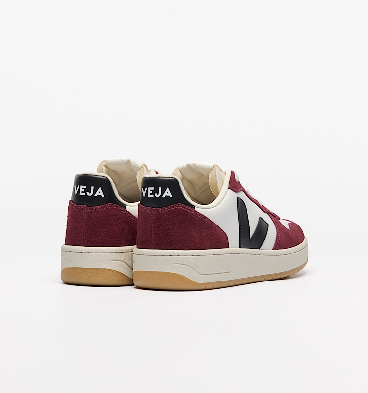 veja baskets v-10-prime cuir rouge vi0220864 Back view