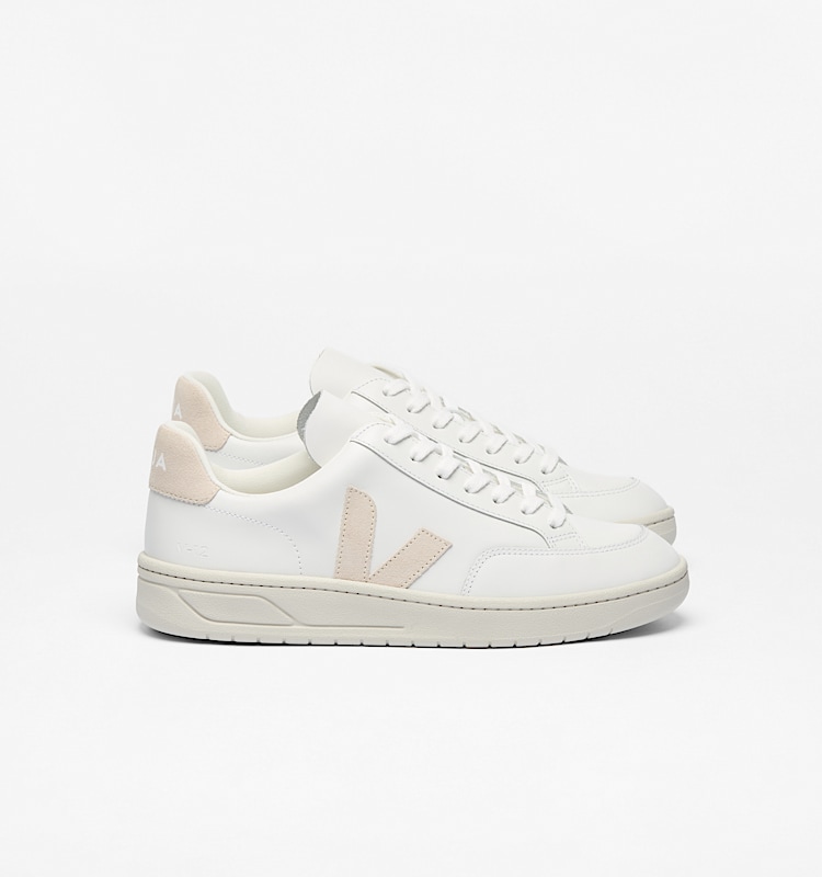 veja baskets v-12 cuir blanc xd0202335 Lateral view