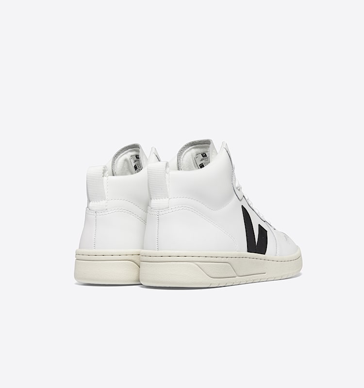 veja baskets v-15 cuir blanc vq0203304 Back view