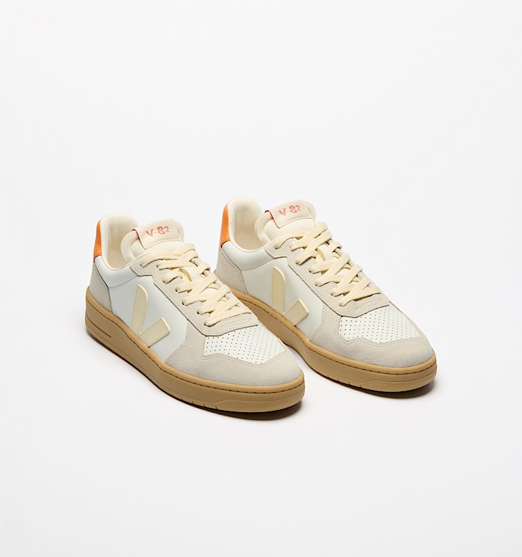 veja baskets v-82 cuir-biologique gris ve3320758 Top view