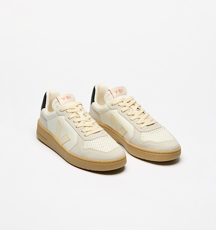 veja baskets v-82 cuir-biologique gris ve3320759 Top view