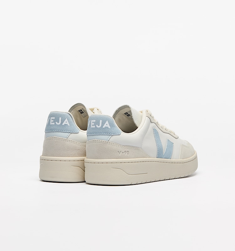 veja baskets v-90 cuir blanc vd2003387 Back view
