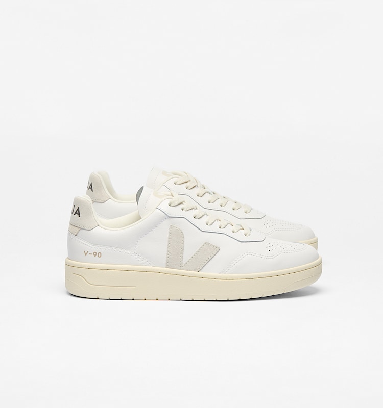veja baskets v-90 cuir blanc vd2003655 Lateral view