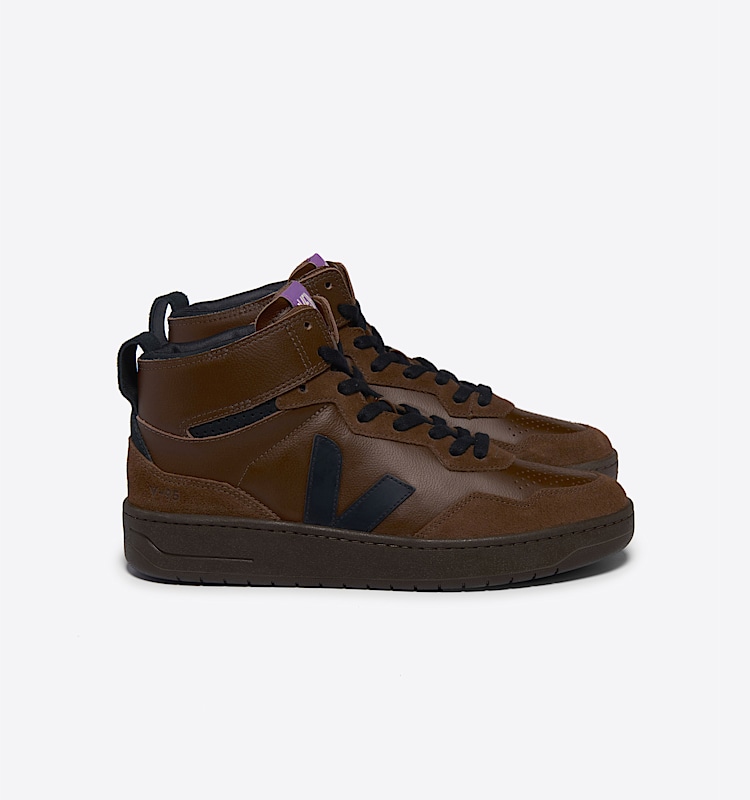 veja baskets v-95 cuir-biologique marron qz2003688 Lateral view